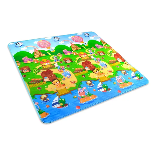 Tapete De Niños Alfombra De Gateo Foamy Para Bebés, Colchoneta Didáctico Tapete De Juegos Con Animales, Alfabeto Y Números, Alfombra Impermeable 2 Caras De Patrón, Tapete Grande Para Suelo/parques