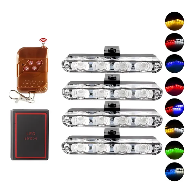 Luz Faro Estrobo De Parrilla Delantera Para Auto Emergencia