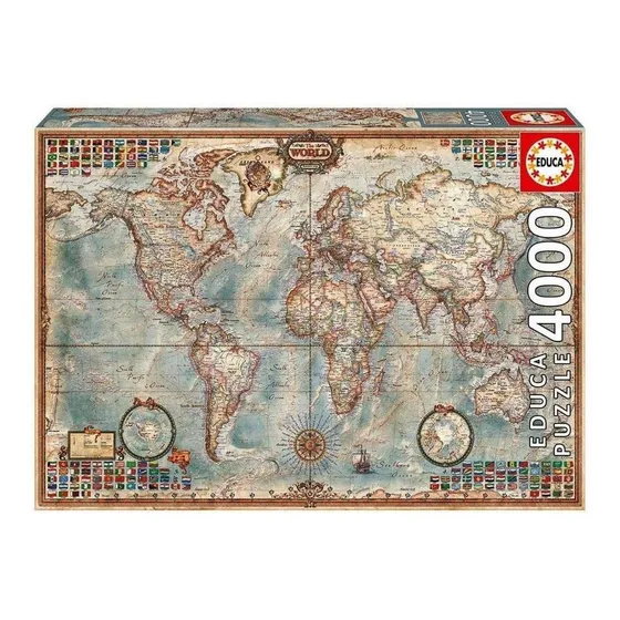 Rompecabezas Educa Borras El Mundo, Mapa Político 14827 de 4000 piezas