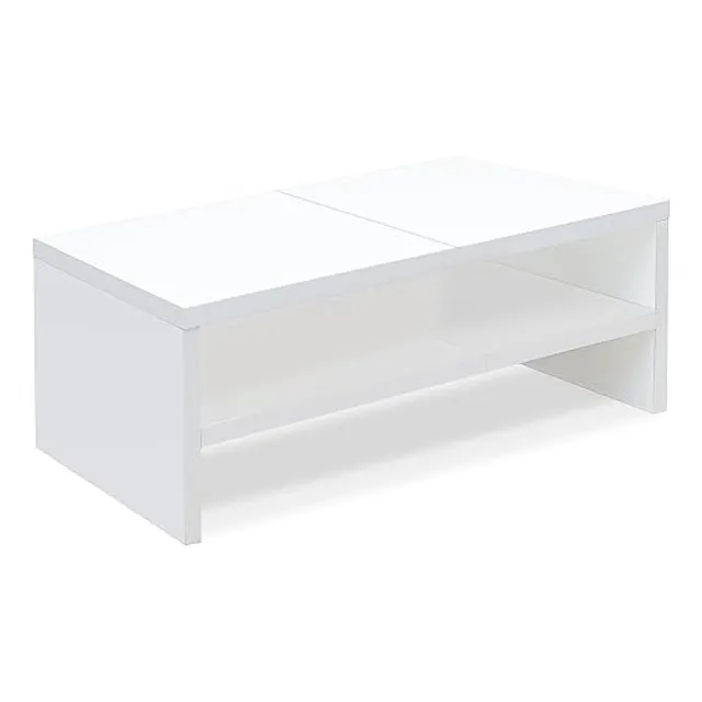 Teamix Soporte Elevador De Monitor Blanco De 2