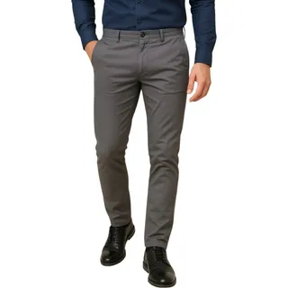 Calça Sarja Masculina Slim Elastano Bolso Faca Esporte Fino Cinza-escuro 42