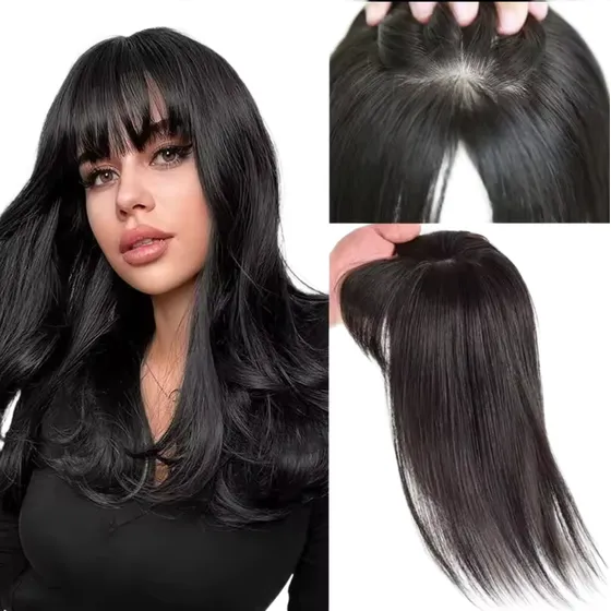 Peluca Topper Cabello Símil Natural Kanekalon Oncologica