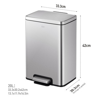 Bote De Basura Acero Inoxidable 20 L Con Tapa Eko Madison Bote De Basura Acero Inoxidable 20 L Con Tapa Eko Madison