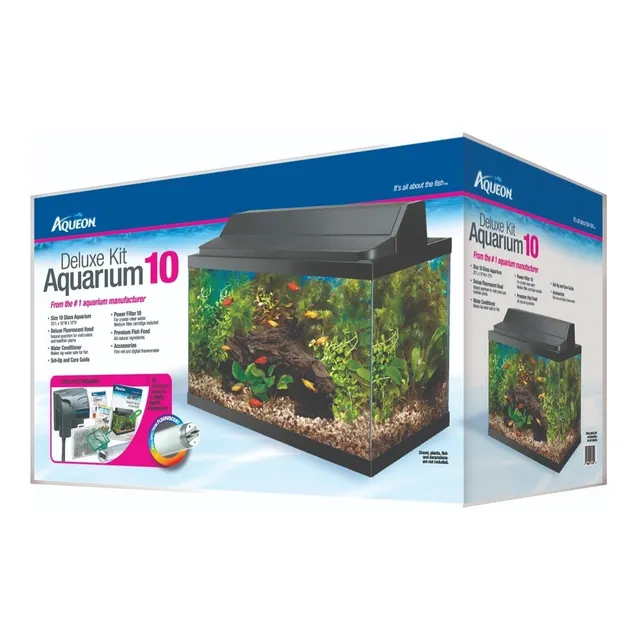 Acuario Fluorescente Aqueon Agua Dulce 10 Gal Kit Completo