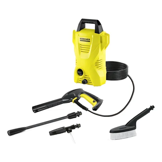 Hidrolavadora eléctrica Kärcher Home & Garden K2 Basic Car amarillo de 220W con 110bar de presión máxima 220V - 50Hz