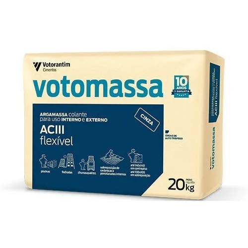 Argamassa Interna/ Externa Ac3 20kg Cinza Votoran
