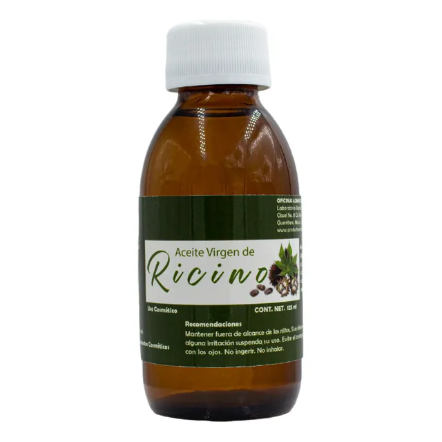 Aceite Hidratante De Ricino Premium 100% Puro 125 Ml