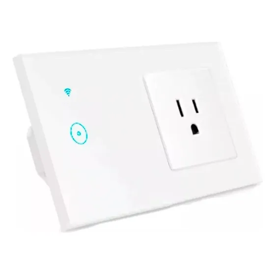 Apagador Con Enchufe Wifi Inteligente 1 Botón Interruptor