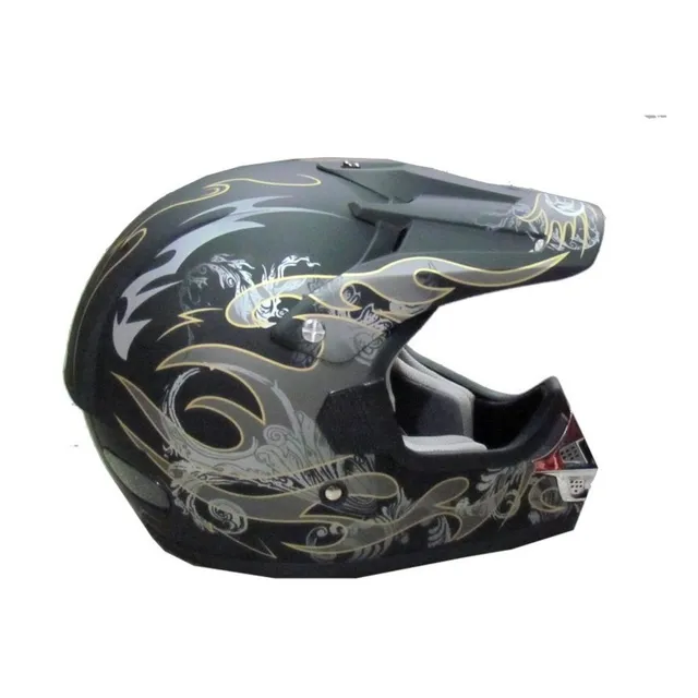 Casco Grafica Max V320 Negro Brillo Moto Cross Talle L 60