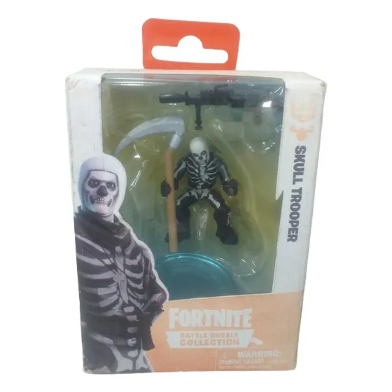 2 Bonecos Mini Figura Fortnite Skull Trooper Acessorios -fun