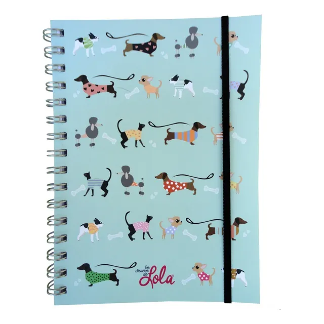 Cuaderno Libreta Anotador Lola Pets Tapa Dura A5 - Perros