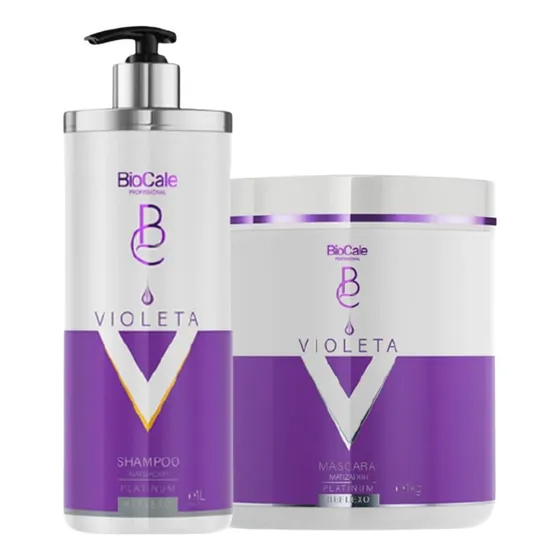 Biocale Kit Matizador Shampoo + Máscara Profissional