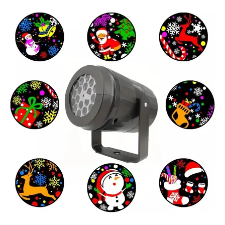 Proyector Luz Led Interiores Personajes Navideños Animados