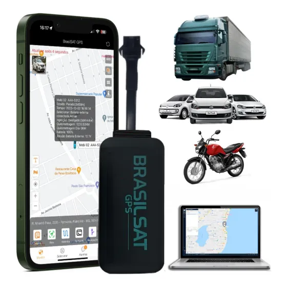 Rastreador Veicular GPS com Bloqueador e Aplicativo em Tempo Real RPG-4G Indicado para moto, carro, caminhão e veículos elétricos.