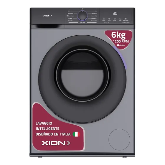 Lavarropas Xion 6kg Inverter Eficiencia A+++ Xi-lav66x Color Gris