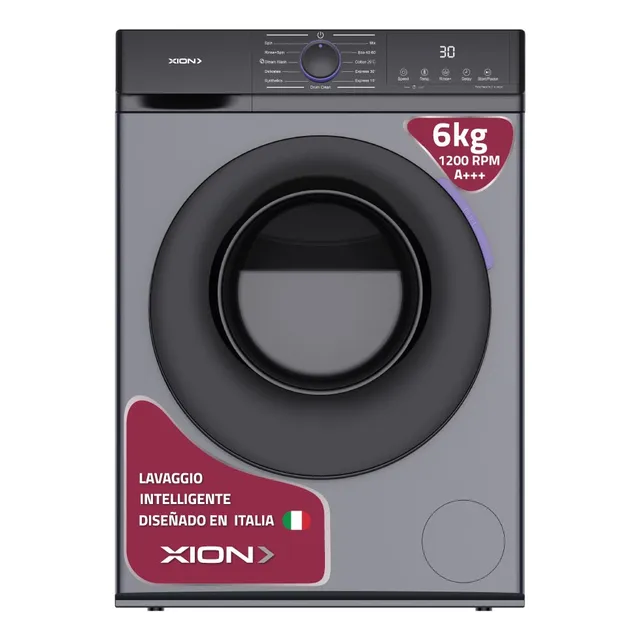 Lavarropas Xion 6kg Inverter Eficiencia A+++ Xi-lav66x Color Gris