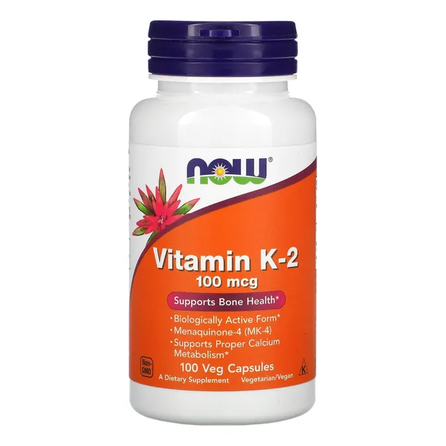 Vitamina K-2 100mcg 100 Capsulas Veganas Now 