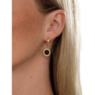 Aretes Arracadas Numeros Romanos Oro Laminado 18k Aretes Arracadas Numeros Romanos Oro Laminado 18k