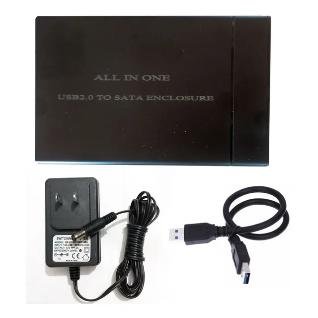 Adaptador Sata A Usb 3.0 + Caja Antichoque Discos 3.5  Y 2.5