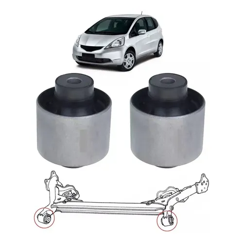 Par Bucha Eixo Traseiro Fit 1.4 8v 1.5 16v 2005 06 07 2008