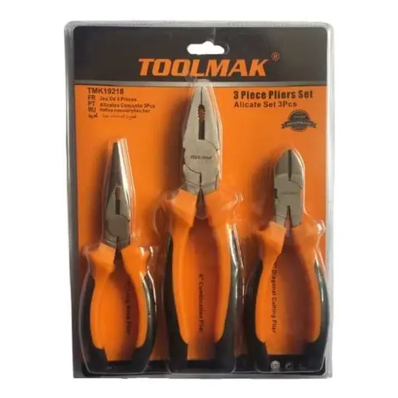 Set Kit Juego De Alicates 3 Piezas Toolmak Tmk19218
