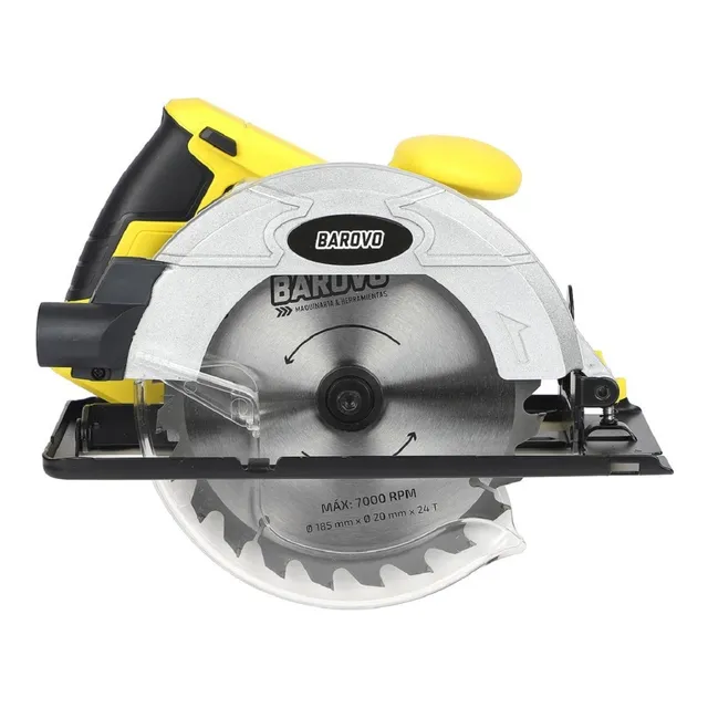 Sierra Circular Ingletadora De Mano 1500w Disco 185mm Barovo