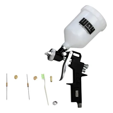 Pistola Pintura Gravidade Convencional Profissional Bico 1,5mm Caneca 600ml Importway Iwppg-1b Cinza