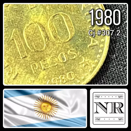 Argentina - 100 Pesos - Año 1980 - Cj #307.2 - Km #85 A