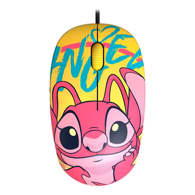 Mouse Infantil Stitch Xtech Disney Amarillo Usb 1200dpi