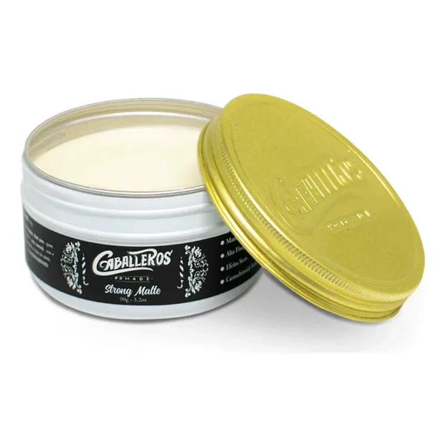 Pomada Strong Matte Efeito Seco Alta Fixação 90g Caballeros