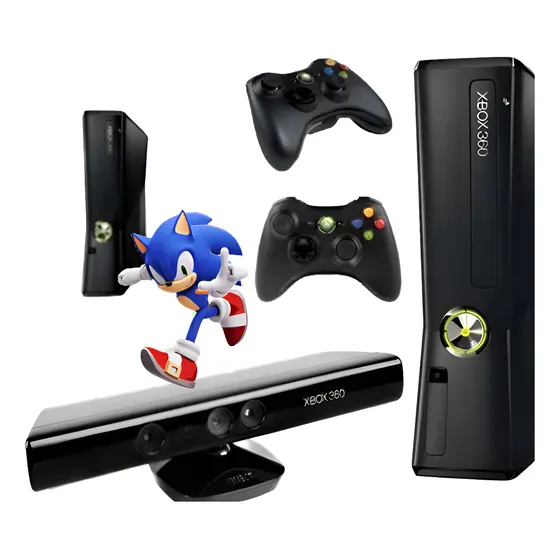 Xbox 360 2 Controles + Kinect + Jogos