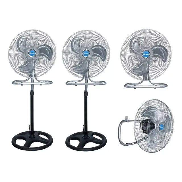 2 Pzs Ventilador 18 PuLG Pedestal Piso Pared 3 En 1 Metalico