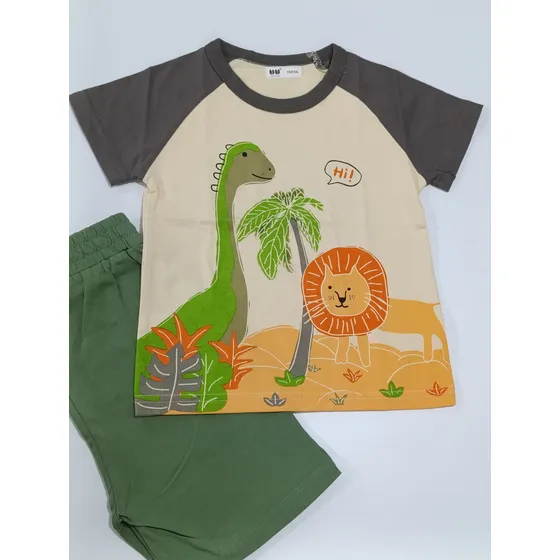 Conjunto De Animales, Niño, Algodón, Verano, Playa