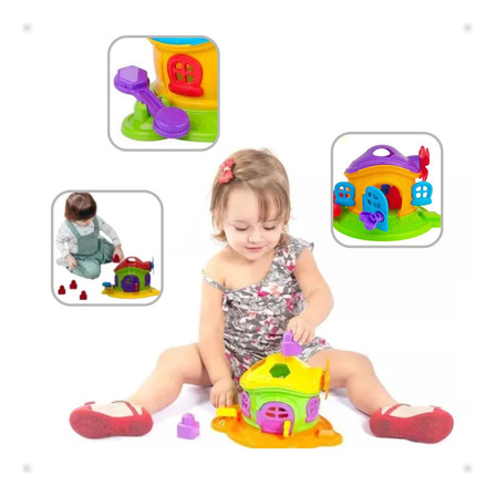Brinquedo Casinha Cogumelo Encaixe Encantado 3 Peças Bebê Brinquedo Casinha Cogumelo Encaixe Encantado 3 Peças Bebê