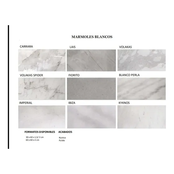 Eu Mármol Blanco Ibiza Rustico  30x60x2