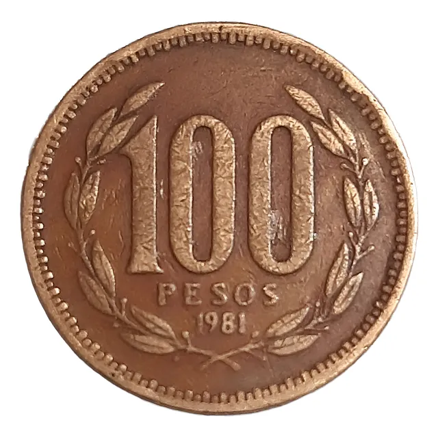 Moneda Chilena De 100 Pesos Distintos Años 1981 Al 2000
