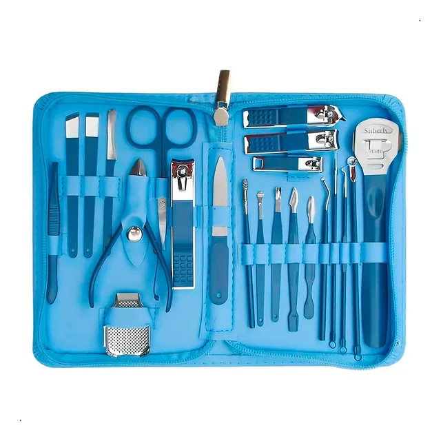 Set Manicura Pedicura Juego De 22 Piezas Acero Inoxidable