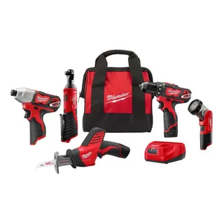 Kit Combinado Milwaukee M12 12 12 V Inalámbrico Para 5 Herra Kit Combinado Milwaukee M12 12 12 V Inalámbrico Para 5 Herra