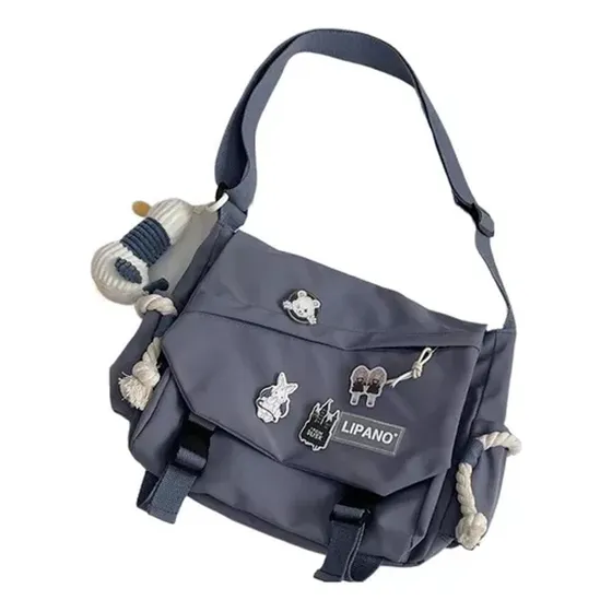 Bolsa De Mensajero De Nylon Mujer Mochila Coreana