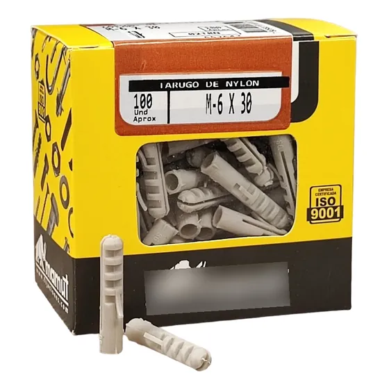 Tarugo Nylon 6x30 Mamut Pack 500 Unidades