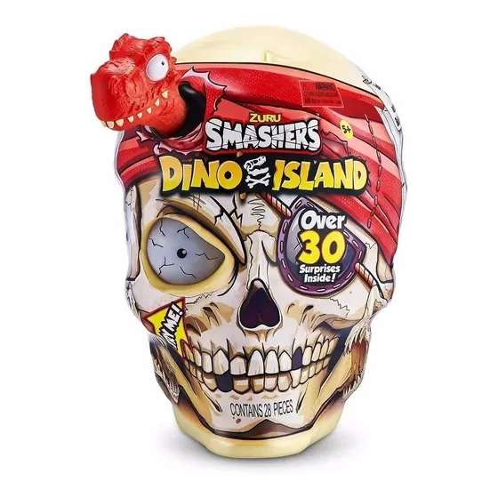 Smashers Dino Island +30 Sorpresas Cráneo Calavera Gigante