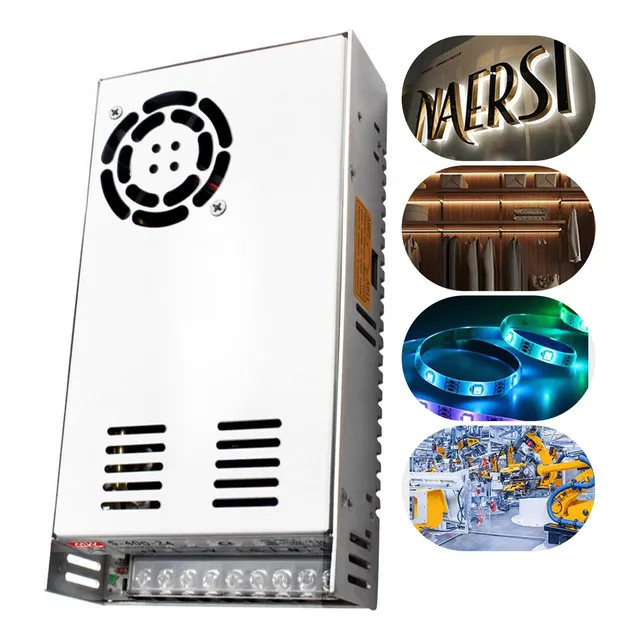 Fuente Conmutada 12v 40a 480w Eliminador Transformador Drive Adecuado Para Tiras De Luz Led, Motores, Bombas De Agua, Gomita