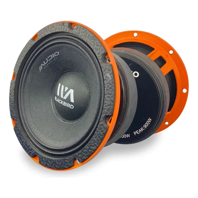 Medio Rango Waraudio 6 Blackbird 400rms Bb64 Color Negro