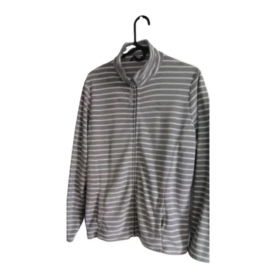 Sueter Usado A Rayas Tipo Gardigans Cierre Talla Xl Dama 