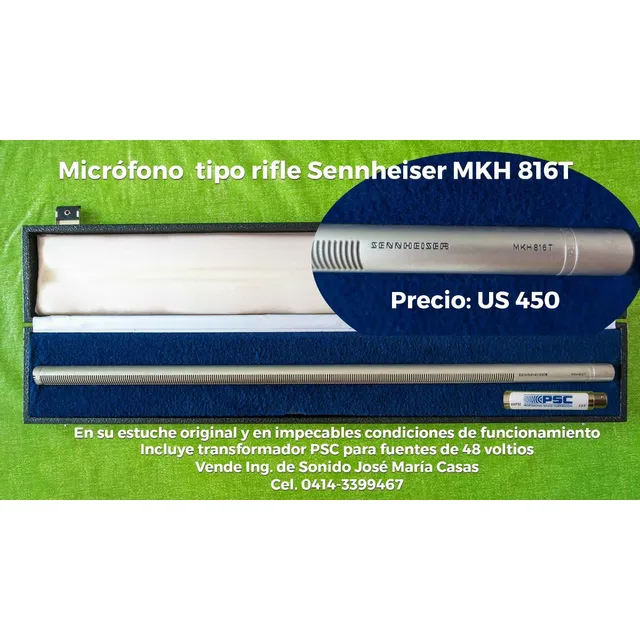 Micrófono Tipo Rifle Marca Senheisser Mkh 816t