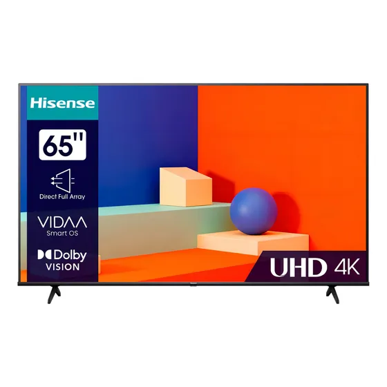 Smart TV de 65" Hisense 65A6K con pantalla LED 4K