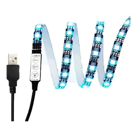 Cinta Rgb 5050 3mt Tira Led Usb Para Tv, Pc+ Control Remoto