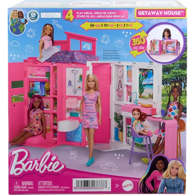 Barbie Juego De Casa De Muñecas Casa De Escapada Con 4 Areas