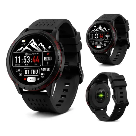 Smartwatch Wearzone Kron Gps Integrado Amoled Strava 3atm Preto Esportiva