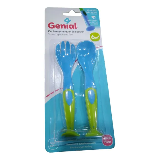 Cuchara Y Tenedor De Succión  Genial Gn-bxz004
